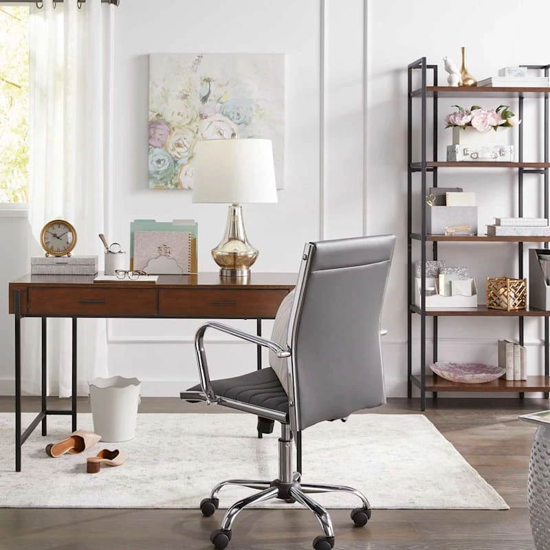 Parkview Metal & Wood Writing Desk With Storage, 48" 3 Parkview Metal & Wood Writing Desk With Storage, 48" - Image 3