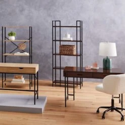 Parkview Metal & Wood Writing Desk With Storage, 48" 7 Parkview Metal & Wood Writing Desk With Storage, 48" -Hot Sale Furniture Shop parkview metal wood writing desk with storage 48 3