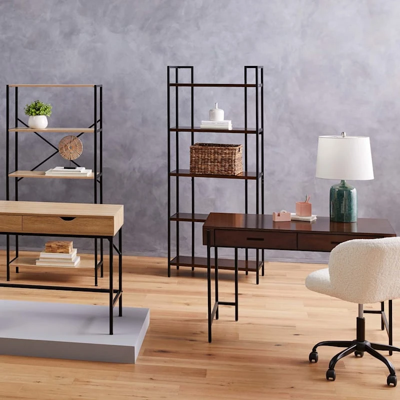 Parkview Metal & Wood Writing Desk With Storage, 48" 4 Parkview Metal & Wood Writing Desk With Storage, 48" - Image 4