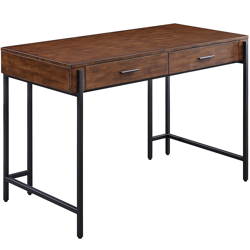 Parkview Metal & Wood Writing Desk With Storage, 48" 1 Parkview Metal & Wood Writing Desk With Storage, 48"