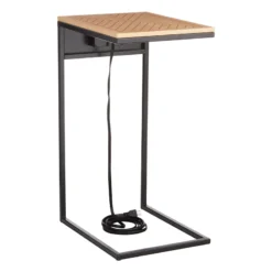 Parquet Wood USB C Table