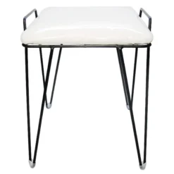 Pedra Black & White Vanity Stool