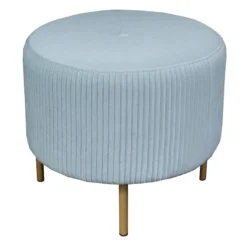 Piper Pleated Ottoman, Green