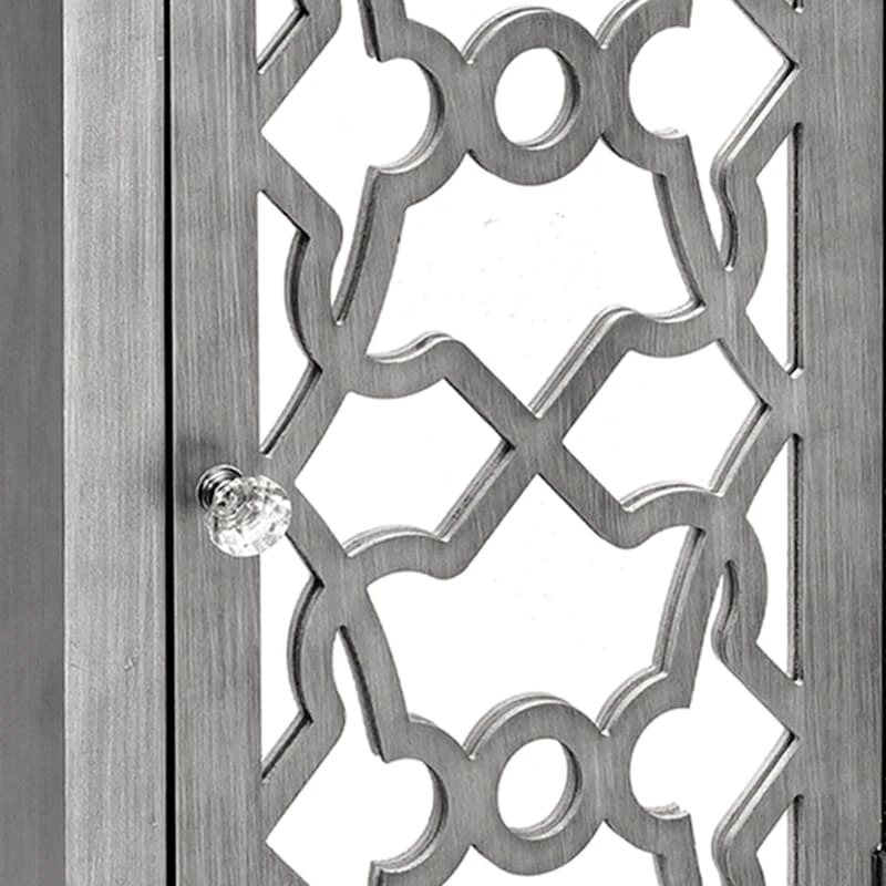 Providence 1-Door Mirrored Silver Cabinet 4 Providence 1-Door Mirrored Silver Cabinet - Image 4