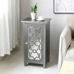 Providence 1-Door Mirrored Silver Cabinet 12 Providence 1-Door Mirrored Silver Cabinet -Hot Sale Furniture Shop providence 1 door mirrored silver cabinet 5