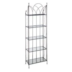 Providence 5-Tier Black Gothic Baker Rack With Metal Wire Shelves -Hot Sale Furniture Shop providence 5 tier black gothic baker rack with metal wire shelves 2