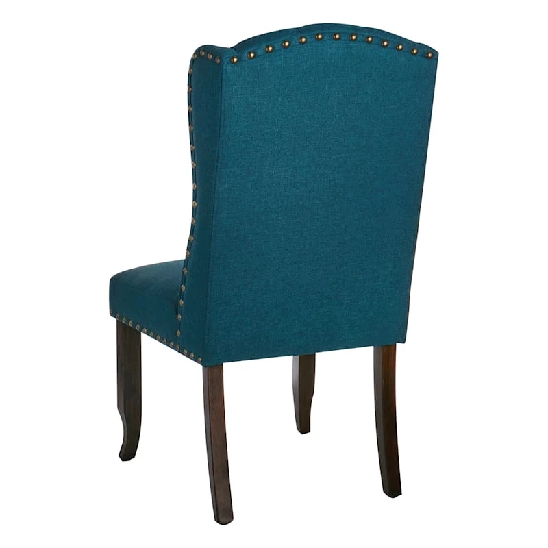 Providence Aahmad Winged Dining Chair, Azure 2 Providence Aahmad Winged Dining Chair, Azure - Image 2