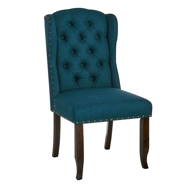 Providence Aahmad Winged Dining Chair, Azure 1 Providence Aahmad Winged Dining Chair, Azure