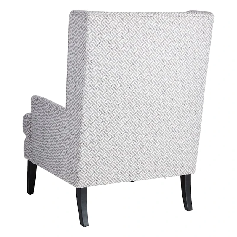 Providence Asher Greek Key Accent Chair, Grey 2 Providence Asher Greek Key Accent Chair, Grey - Image 2