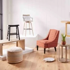 Providence Black Saddle Counter Stool, 24" -Hot Sale Furniture Shop providence black saddle counter stool 24 5