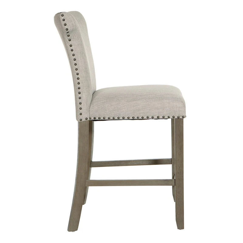 Providence Brittany Upholstered Counter Stool With Grommets 4 Providence Brittany Upholstered Counter Stool With Grommets - Image 4