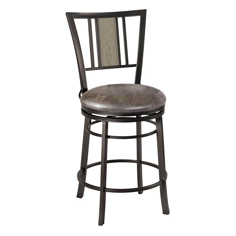 Providence Celine Grey Swivel Counter Stool, 24" 1 Providence Celine Grey Swivel Counter Stool, 24"