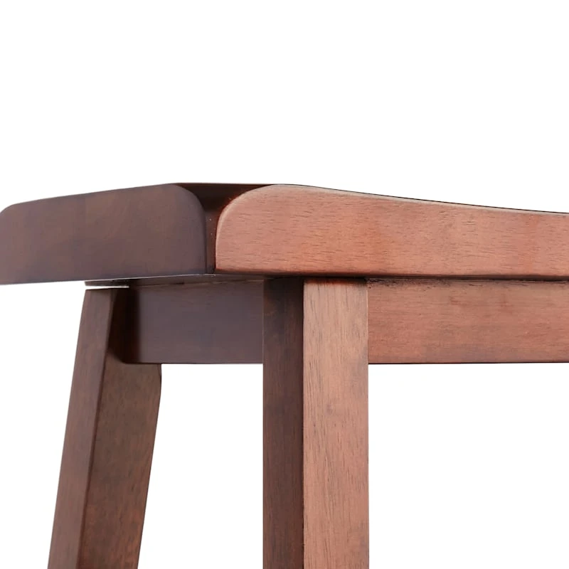 Providence Dark Oak Saddle Counter Stool, 24" 4 Providence Dark Oak Saddle Counter Stool, 24" - Image 4