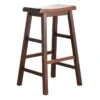 Providence Dark Walnut Saddle Stool, 29"