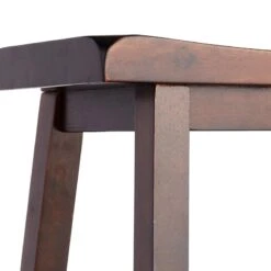 Providence Dark Walnut Saddle Stool, 29" -Hot Sale Furniture Shop providence dark walnut saddle stool 29 4