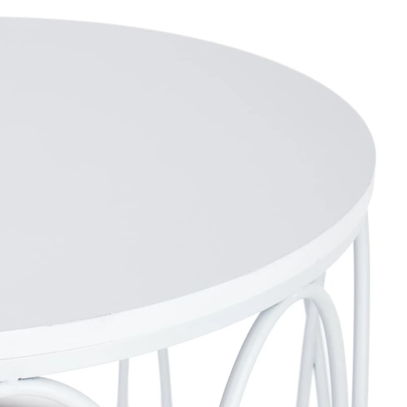 Providence Glam Oval White Drum Table, Large 3 Providence Glam Oval White Drum Table, Large - Image 3