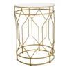 Providence Gold Metal Quatrefoil Nesting Table, Large