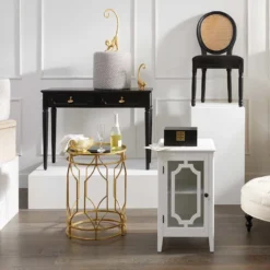 Hot Sale Furniture Shop -Hot Sale Furniture Shop providence gold quatrefoil table with mirror top large 1