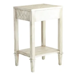 Providence Kate 1-Drawer 1-Shelf Parquet Wood Side Table -Hot Sale Furniture Shop providence kate 1 drawer 1 shelf parquet wood side table 4