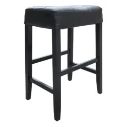 Providence Madison Black Backless Barstool, 29"