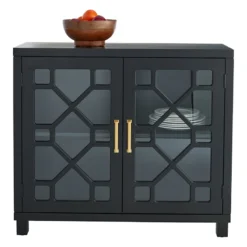 Providence Merrick Black Glass Pane Cabinet -Hot Sale Furniture Shop providence merrick black glass pane cabinet 2