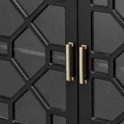 Providence Merrick Black Glass Pane Cabinet -Hot Sale Furniture Shop providence merrick black glass pane cabinet 3