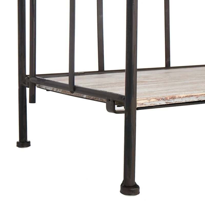 Providence Metal Baker Rack With Folding Wood-Top Shelves, 63" 5 Providence Metal Baker Rack With Folding Wood-Top Shelves, 63" - Image 5