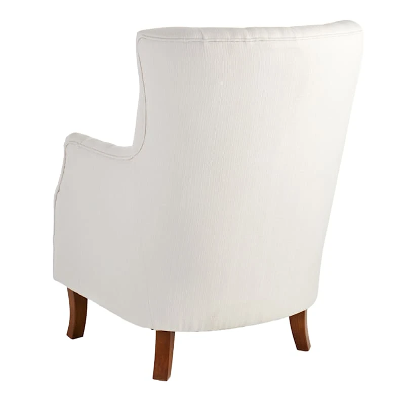 Providence Norfolk White Tufted Accent Chair 3 Providence Norfolk White Tufted Accent Chair - Image 3