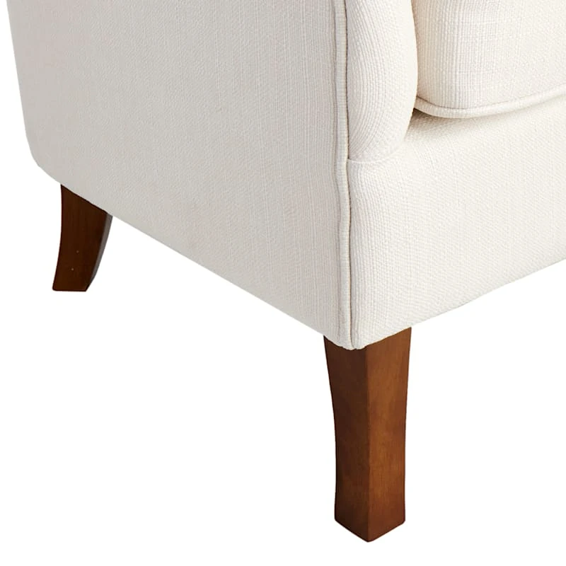 Providence Norfolk White Tufted Accent Chair 4 Providence Norfolk White Tufted Accent Chair - Image 4