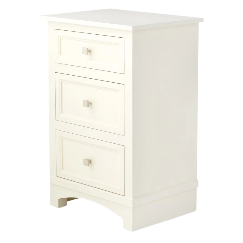 Providence Rachel White 3-Drawer Wood Cabinet 3 Providence Rachel White 3-Drawer Wood Cabinet - Image 3