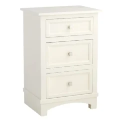 Providence Rachel White 3-Drawer Wood Cabinet