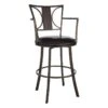 Providence Renata Oversized Faux Leather Barstool, 29.5"