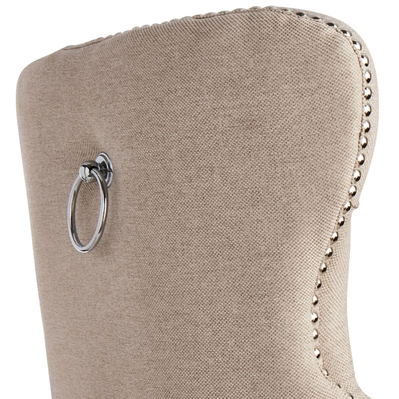 Providence Ring Back Barstool, Linen 4 Providence Ring Back Barstool, Linen - Image 4