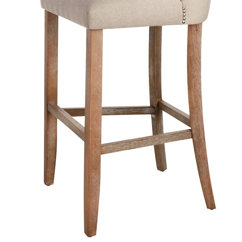 Providence Ring Back Barstool, Linen 5 Providence Ring Back Barstool, Linen - Image 5