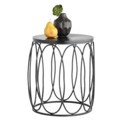 Providence Round Wood Top With Oval Metal Table, Small -Hot Sale Furniture Shop providence round wood top with oval metal table small 4