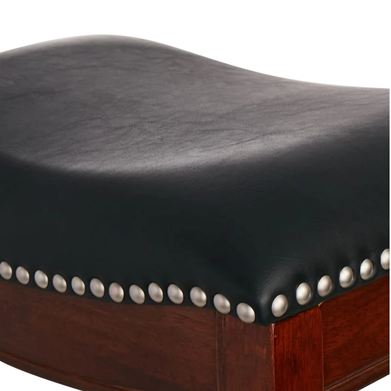 Providence Rylan Backless Barstool, Walnut 4 Providence Rylan Backless Barstool, Walnut - Image 4