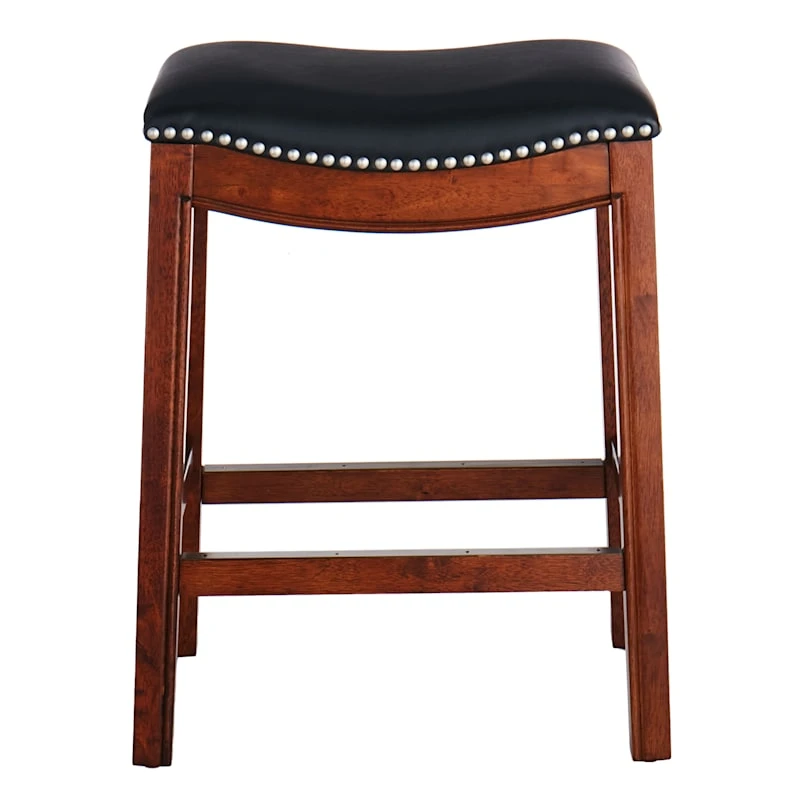 Providence Rylan Backless Counter Stool, Walnut 2 Providence Rylan Backless Counter Stool, Walnut - Image 2
