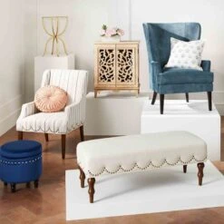 Providence Stanley Storage Ottoman, Navy Blue -Hot Sale Furniture Shop providence stanley storage ottoman navy blue 2