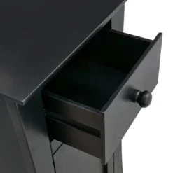Providence Theodore Black 1-Drawer Cabinet End Table, 29" -Hot Sale Furniture Shop providence theodore black 1 drawer cabinet end table 29 5
