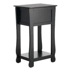 Providence Theodore Black 1-Drawer Thick Leg End Table, 26" -Hot Sale Furniture Shop providence theodore black 1 drawer thick leg end table 26 4