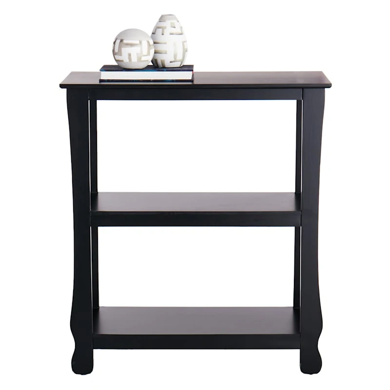 Providence Theodore Black 3-Tier Thick Leg Bookshelf, 29" 2 Providence Theodore Black 3-Tier Thick Leg Bookshelf, 29" - Image 2