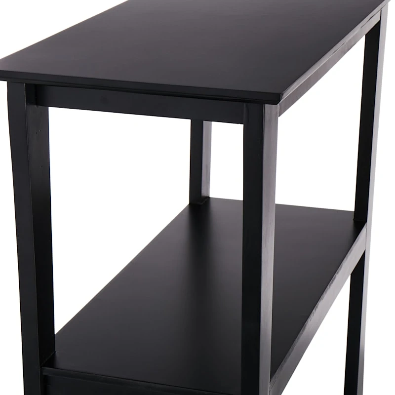 Providence Theodore Black 3-Tier Thick Leg Bookshelf, 29" 3 Providence Theodore Black 3-Tier Thick Leg Bookshelf, 29" - Image 3