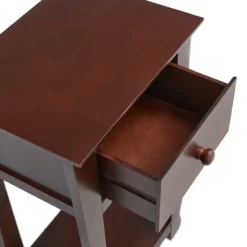 Providence Theodore Brown 1-Drawer Thick Leg End Table, 26" 11 Providence Theodore Brown 1-Drawer Thick Leg End Table, 26" -Hot Sale Furniture Shop providence theodore brown 1 drawer thick leg end table 26 5