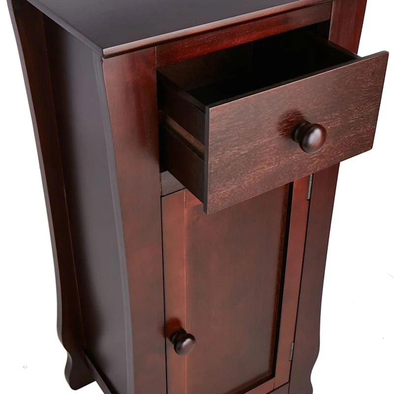 Providence Theodore Dark Brown 1-Drawer Cabinet End Table, 29" 4 Providence Theodore Dark Brown 1-Drawer Cabinet End Table, 29" - Image 4