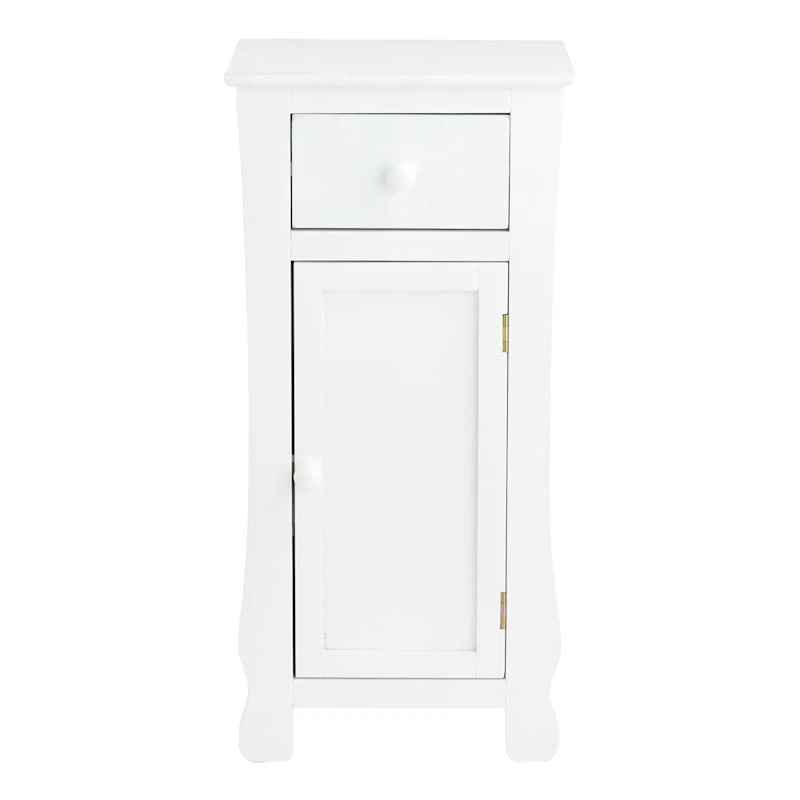 Providence Theodore White 1-Drawer Cabinet End Table, 29" 2 Providence Theodore White 1-Drawer Cabinet End Table, 29" - Image 2