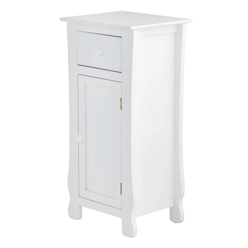 Providence Theodore White 1-Drawer Cabinet End Table, 29" 3 Providence Theodore White 1-Drawer Cabinet End Table, 29" - Image 3