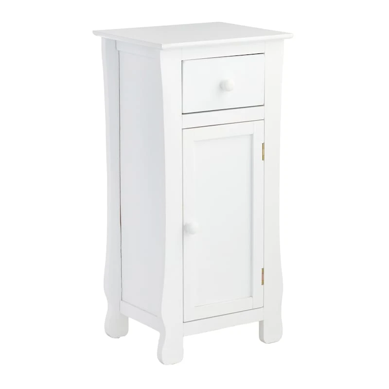 Providence Theodore White 1-Drawer Cabinet End Table, 29" 1 Providence Theodore White 1-Drawer Cabinet End Table, 29"