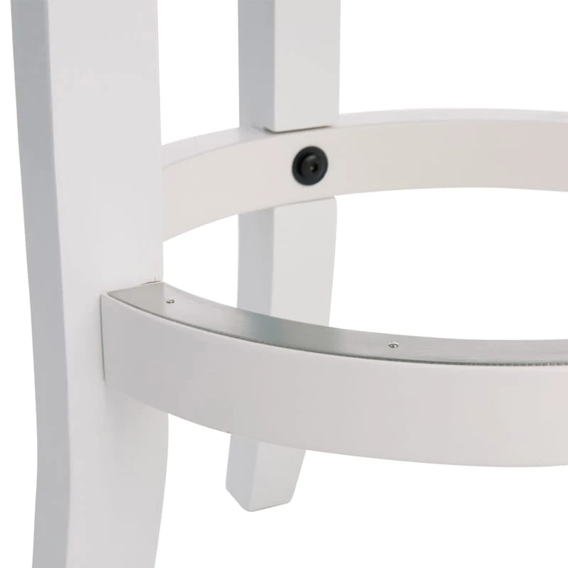 Providence Victoria Backless Counter Stool, White 3 Providence Victoria Backless Counter Stool, White - Image 3