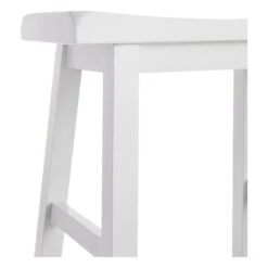 Providence White Saddle Backless Barstool, 29" -Hot Sale Furniture Shop providence white saddle backless barstool 29 2