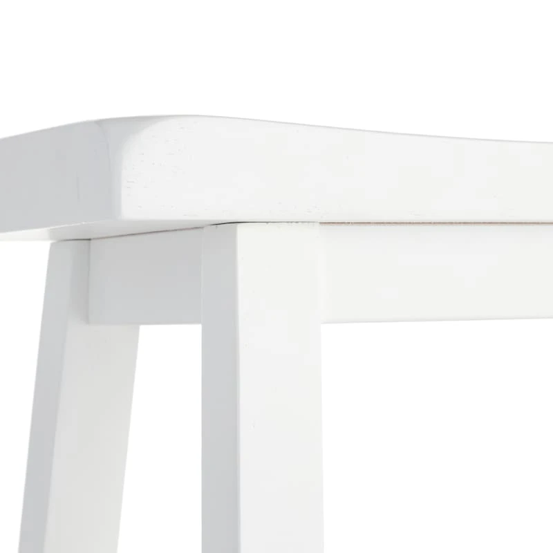 Providence White Saddle Backless Counter Stool, 24" 4 Providence White Saddle Backless Counter Stool, 24" - Image 4